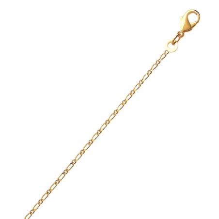 Chaîne fine femme en plaqué or 1,4 mm - Figaro 1/1 - Lyn&Or Bijoux