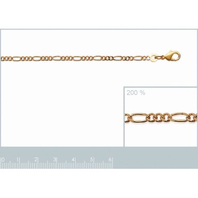 Chaînes femme, maille Figaro Plaqué 18 carats