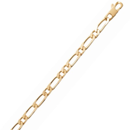 bracelet Figaro pour femme Plaqué or 18 carats