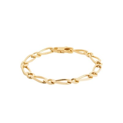 gourmette Figaro pour homme en Plaqué or jaune 18k