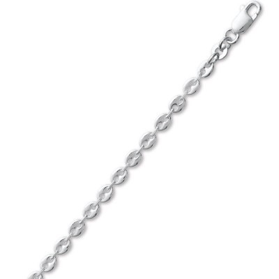 fin collier grain de café argent 925 pour femme, 3,7 mm