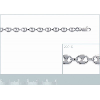 Chaîne argent 925 graine de café 4,9mm