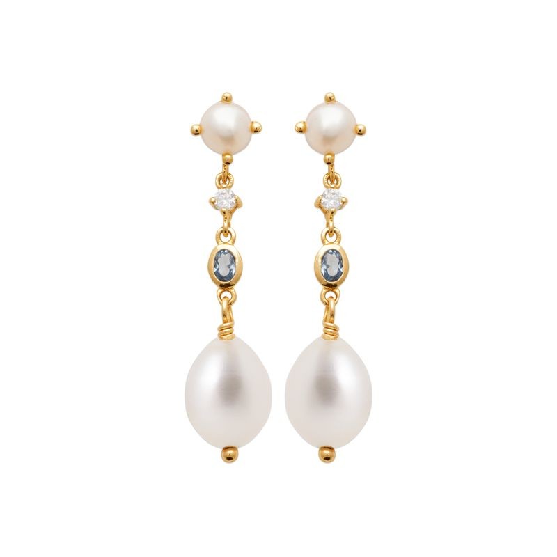 Boucles d'oreilles en perles de culture d'eau douce - Nyna
