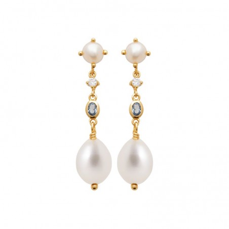 Boucles d'oreilles en perles de culture d'eau douce - Nyna