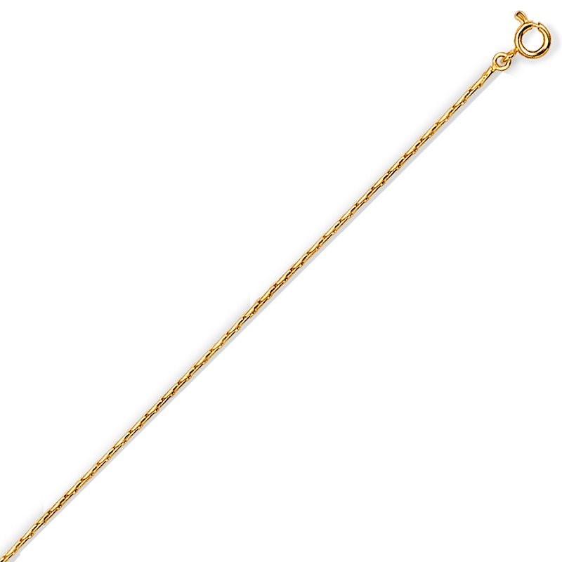 Chaîne fine maille paloma en plaqué or pour femme, 42 cm