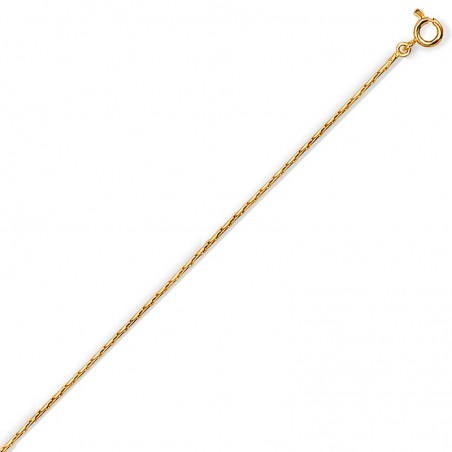 Chaîne fine maille paloma en plaqué or pour femme, 42 cm