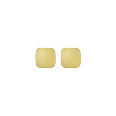 Boucles d'oreilles acier femme, carré doré - Litchi