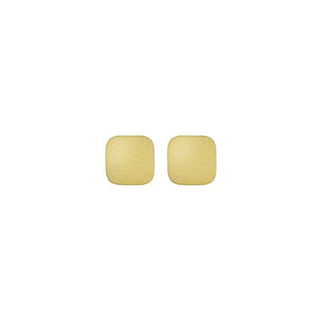 Boucles d'oreilles acier femme, carré doré - Litchi