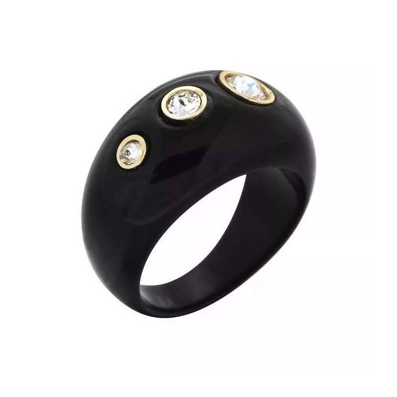 Bague de créateur noire et brillant
