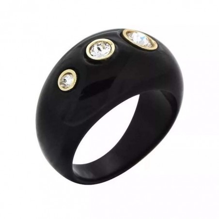 Bague de créateur noire et brillant