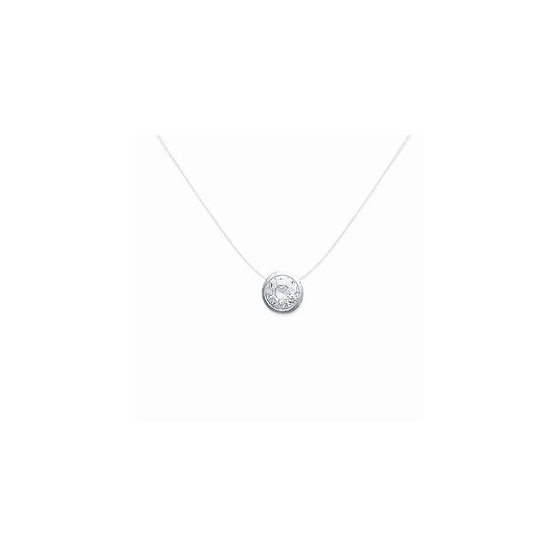 Collier fil de nylon & zirconium micro - serti pour femme - So - Shiny