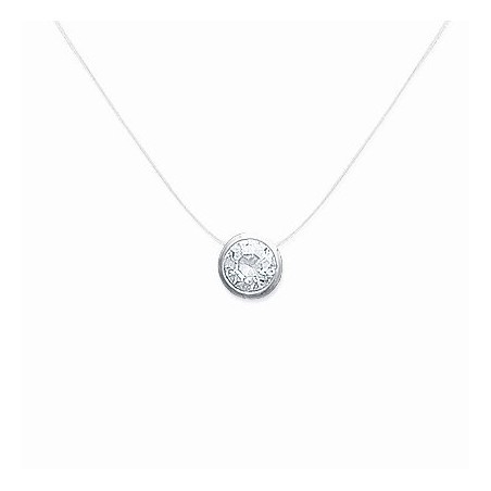 Collier fil de nylon & zirconium micro - serti pour femme - So - Shiny