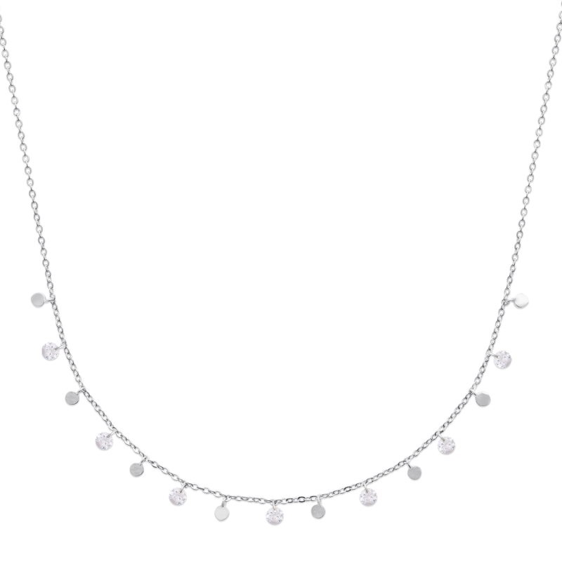 Collier argent 925 et plusieurs pendentifs brillants - Bohême