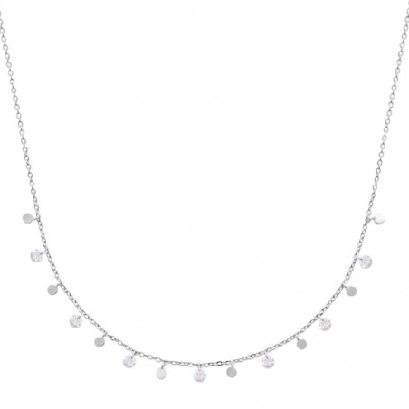 Collier argent 925 et plusieurs pendentifs brillants - Bohême
