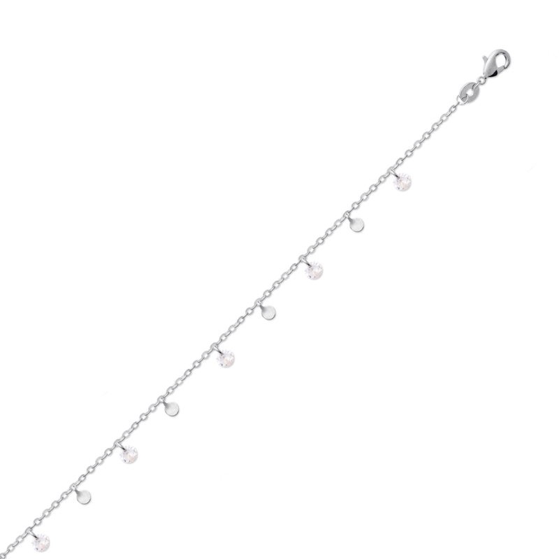 bracelet argent 925 et plusieurs pendentifs brillants - Bohême