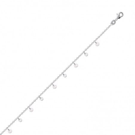 bracelet argent 925 et plusieurs pendentifs brillants - Bohême