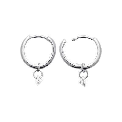 boucles pendantes argent 925 avec pierre brillante