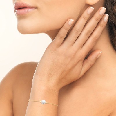 bracelet mariage en perle de culture baroque et plaqué or - Syana