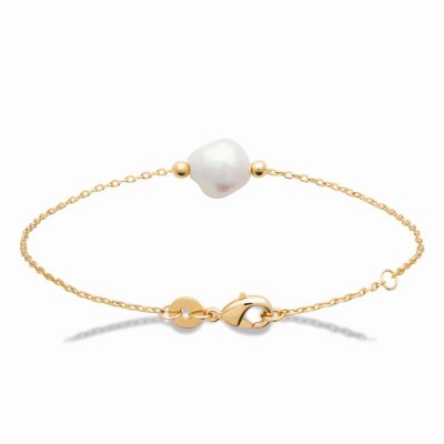 Bracelet en perle de culture baroque et plaqué or - Syana