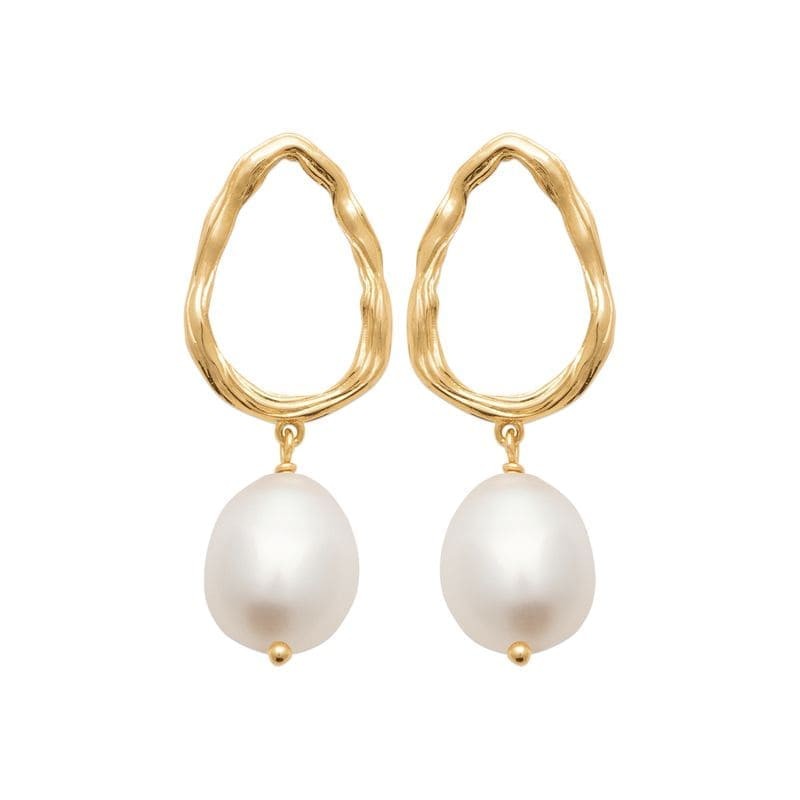 boucles d'oreilles pendantes, perles de culture - Essyna