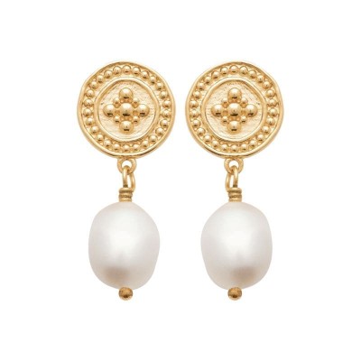 boucles d'oreilles pendantes, perles de culture - Ryaa
