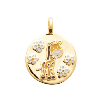 Pendentif Girafe pour garçon et fille en plaqué or