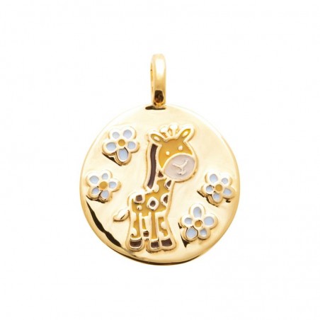 Pendentif Girafe pour garçon et fille en plaqué or