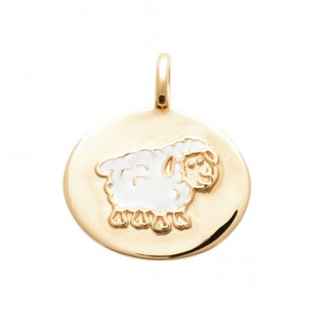 pendentif Mouton pour garçon et fille en plaqué or