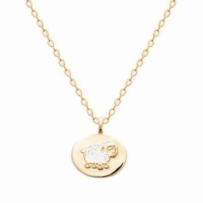 pendentif Aid Mouton pour garçon et fille en plaqué or