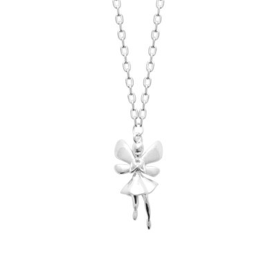 Bijoux fées pour fillette, collier et pendentif argent massif 925 millièmes