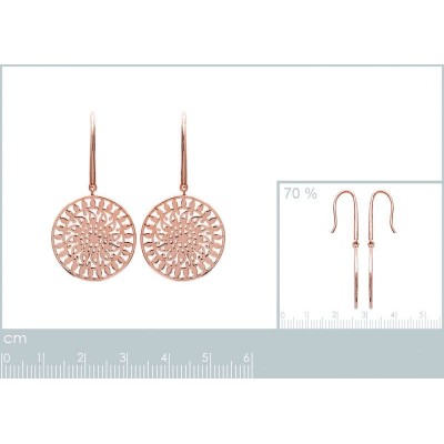 plaqué or rose grandes boucles d'oreilles