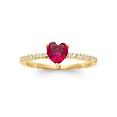 Bague coeur rouge passion pour femme,cadeau st valentin