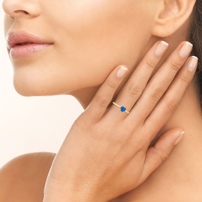 bague avec pierre bleue