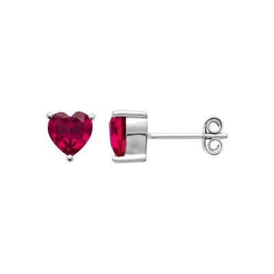 Boucles d'oreilles pour femme coeur rouge - Valentine