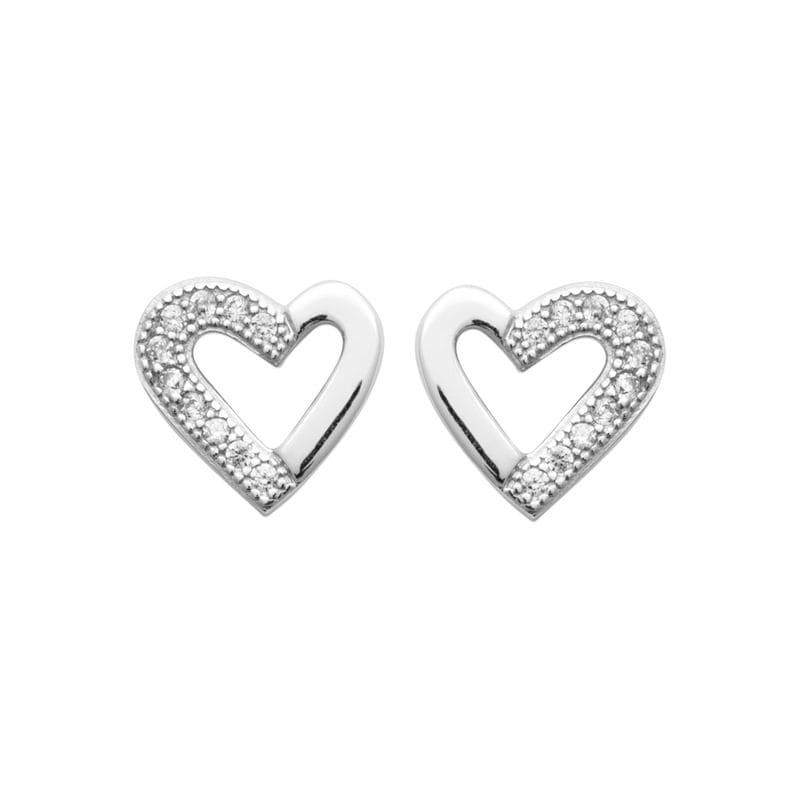 coeur brillants boucles d'oreilles bijou saint valentin