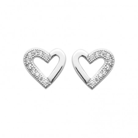 coeur brillants boucles d'oreilles bijou saint valentin