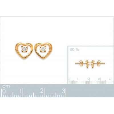 Boucles d'oreilles coeur pour femme et fille - Attina