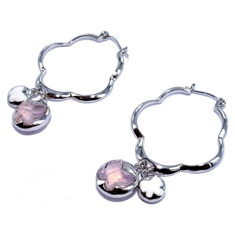 boucle d'oreille fantaisie en argent et cristal pour femme, Lalla boucle d'oreille fantaisie en argent et cristal pour femme, Lalla