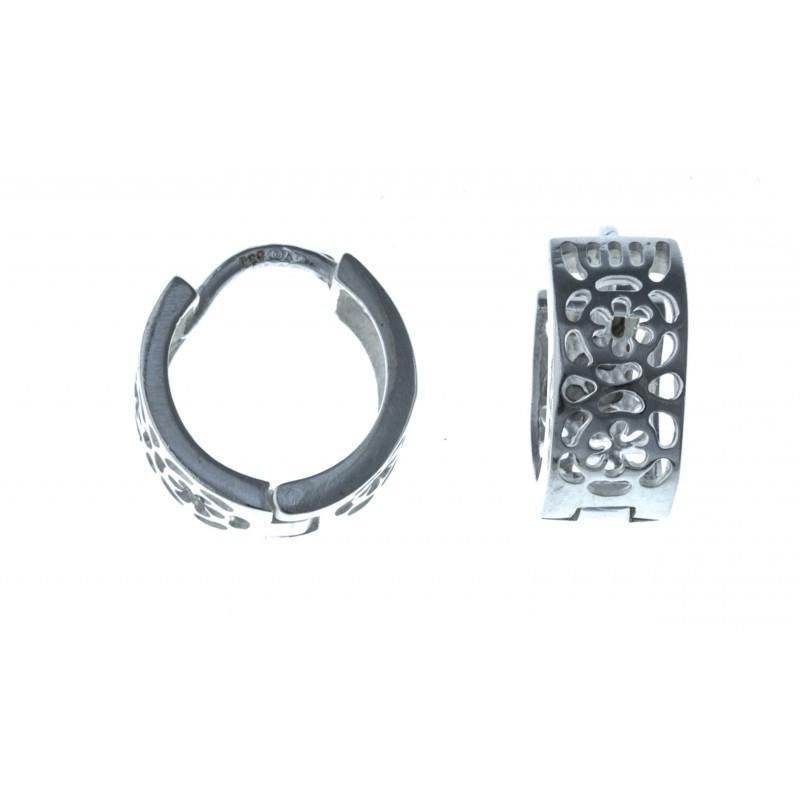 boucles créoles en argent 925 millièmes pour femme, Summer boucles créoles en argent 925 millièmes pour femme, Summer
