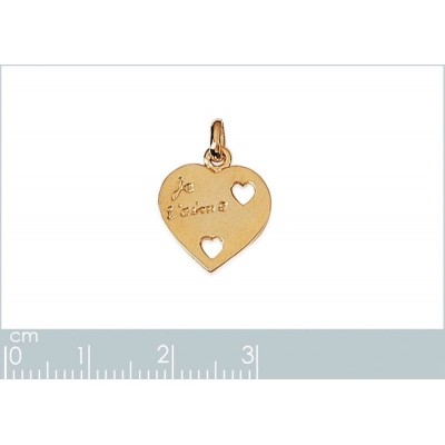 Pendentif romantique plaqué or pour femme