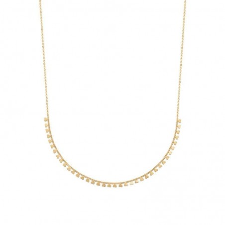 Collier ras de cou original coeurs dorées en plaqué or jaune
