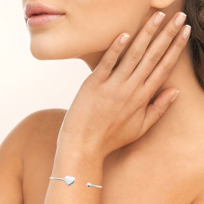  bracelet rigide ouvert coeur romantique