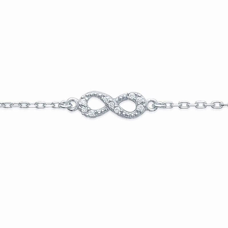 Bracelet infini en argent 925 et zircon - Vista