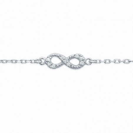Bracelet infini en argent 925 et zircon - Vista
