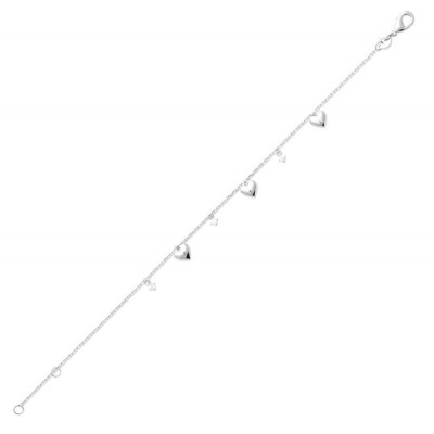 bracelet coeur argent pour femme