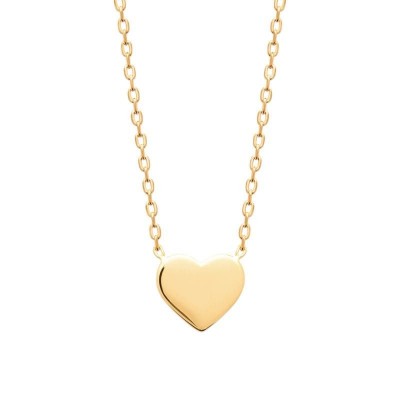 Collier femme en plaqué or et pendentif coeur - Adélys