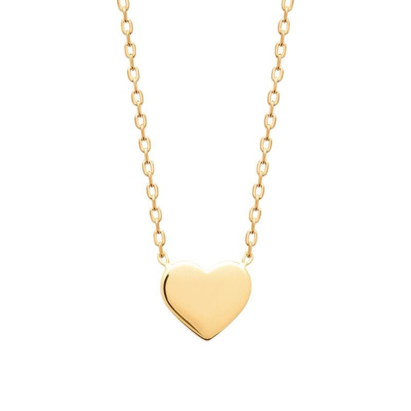 Collier femme en plaqué or et pendentif coeur - Adélys