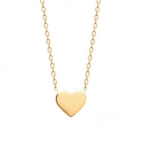 Collier femme en plaqué or et pendentif coeur - Adélys