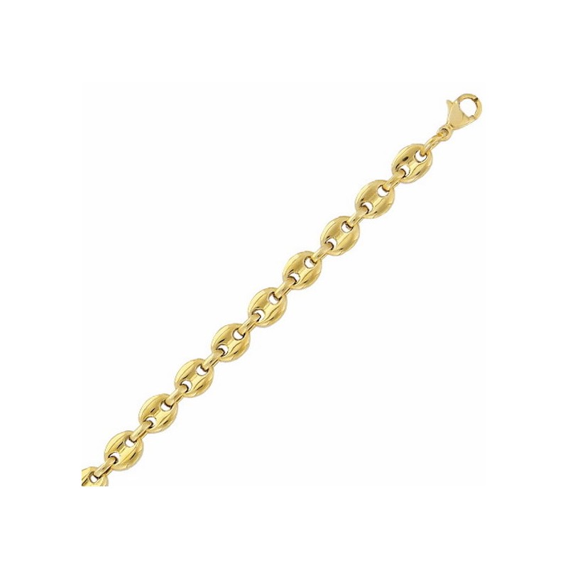 collier grains de café pour homme en acier doré - Kabo