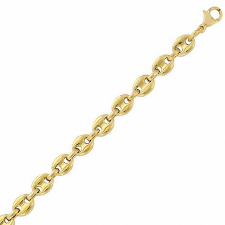 collier grains de café pour homme en acier doré - Kabo